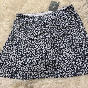 🆕 White and Blue A-Line Mini Skirt for Casual Wear